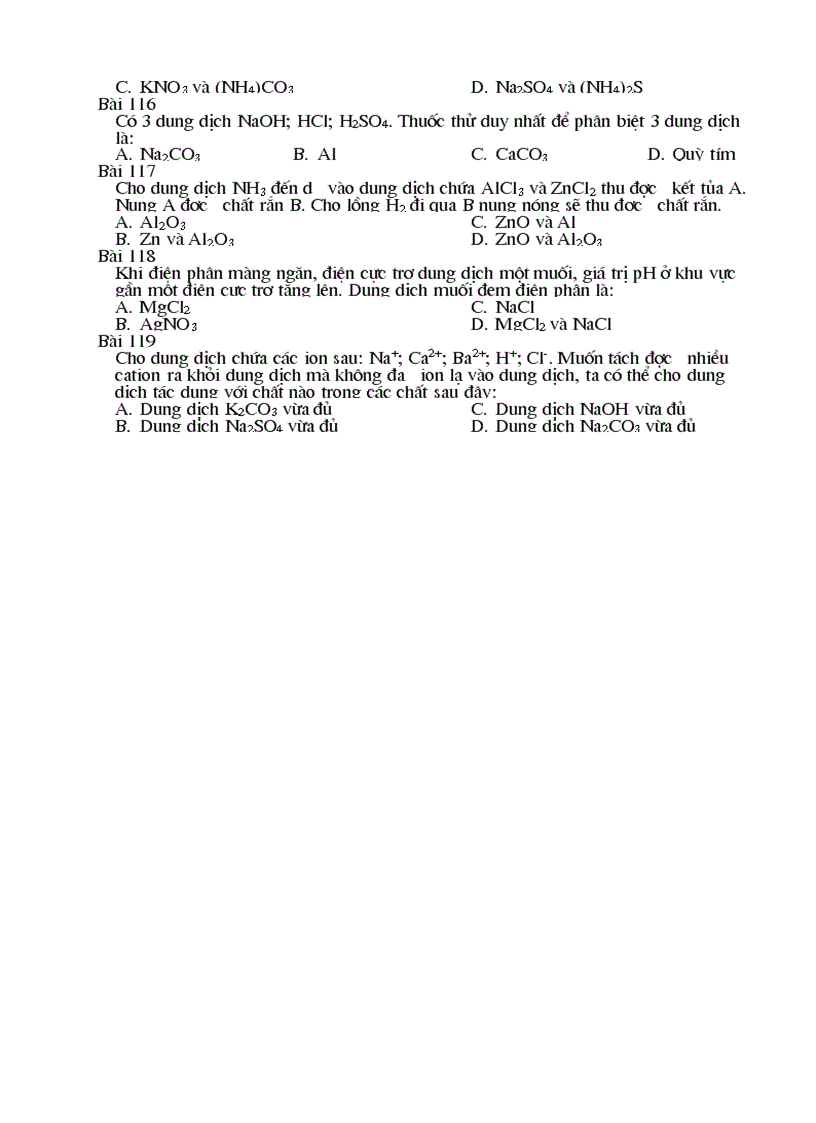 image for page Các bài tập trắc nghiệm hay