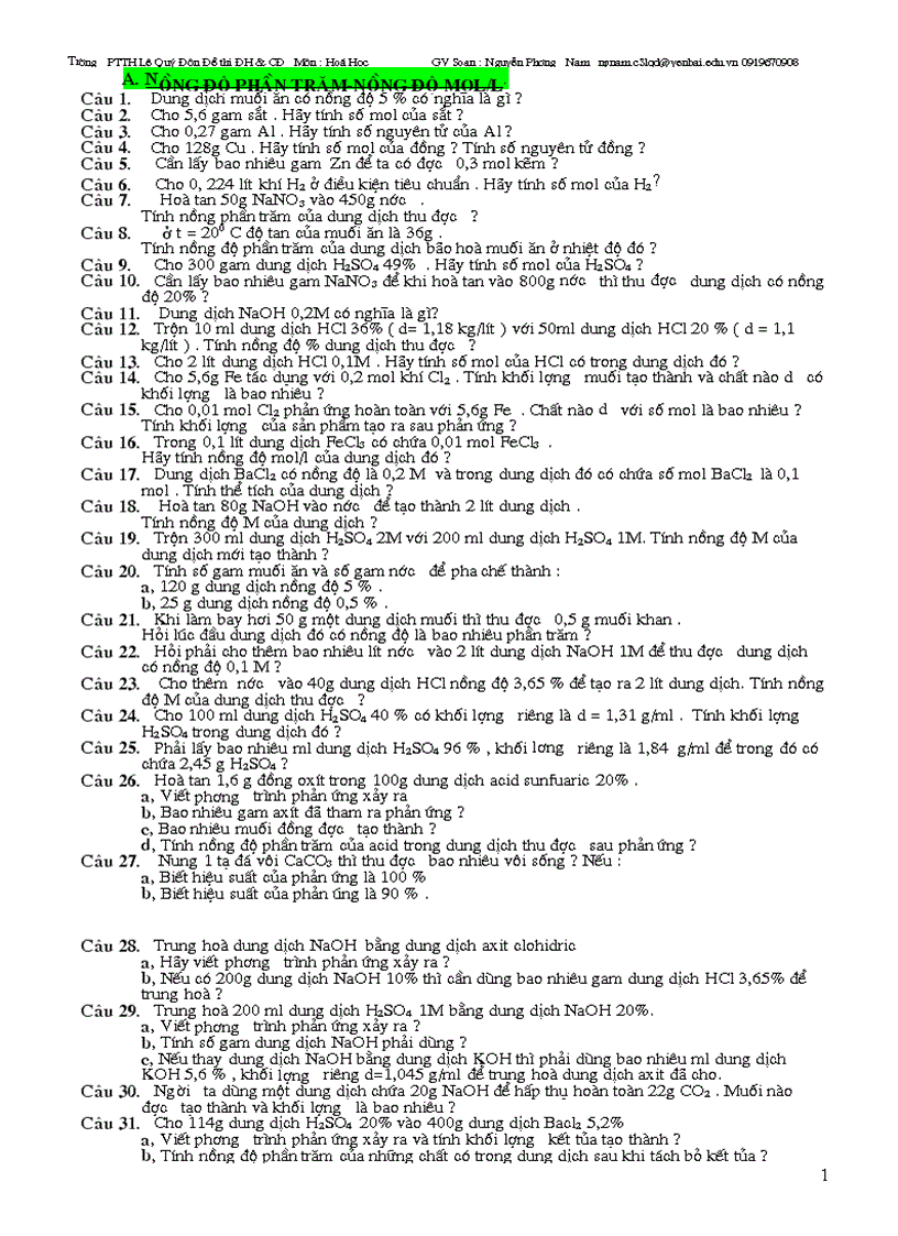image for page Các bài toán quan trọng và cơ bản của hóa học vô cơ