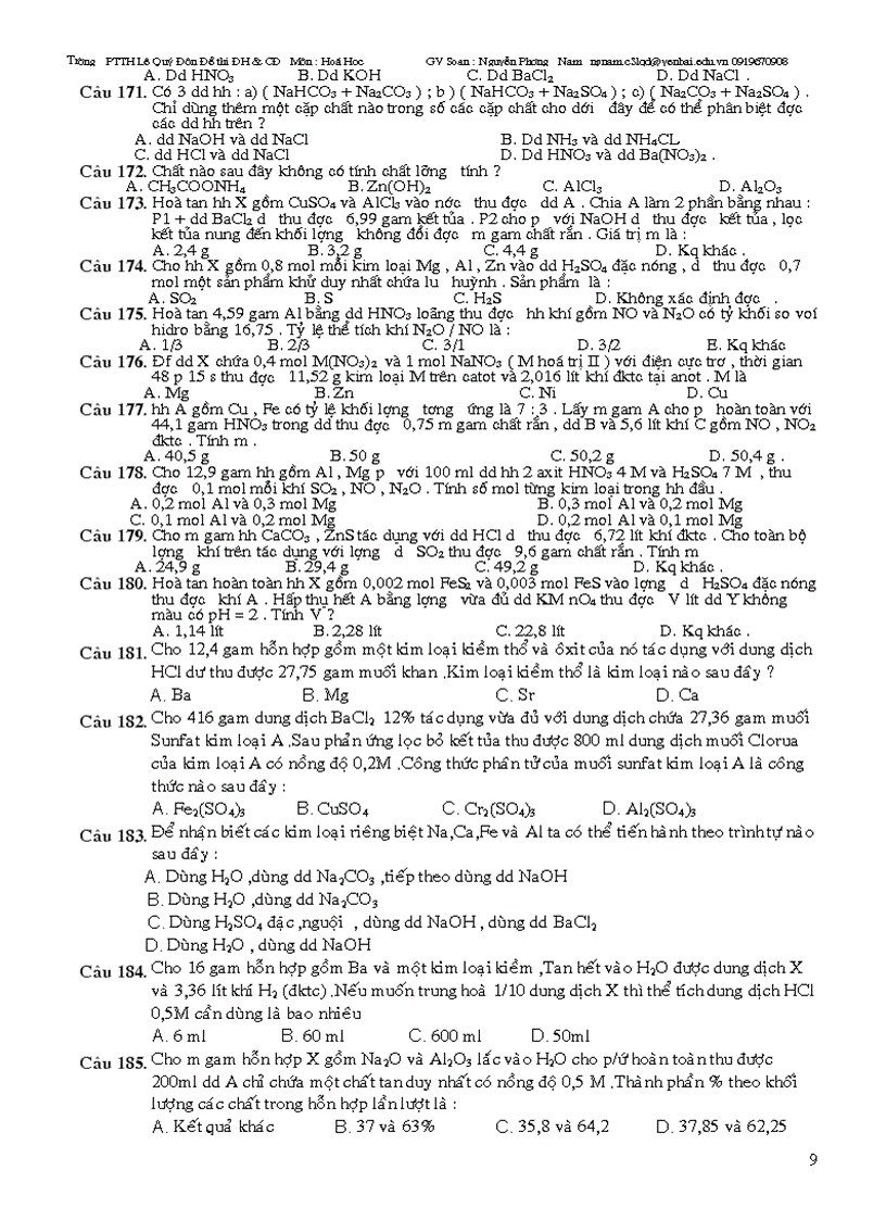 image for page Các bài toán quan trọng và cơ bản của hóa học vô cơ