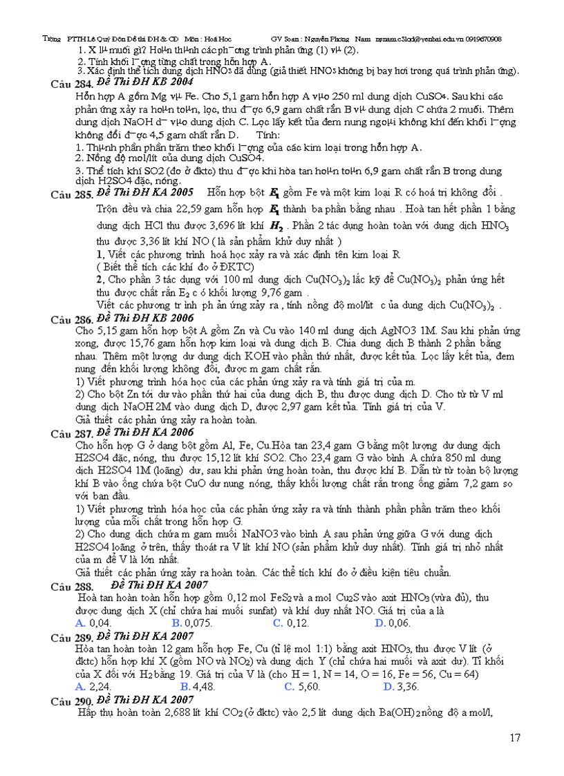 image for page Các bài toán quan trọng và cơ bản của hóa học vô cơ