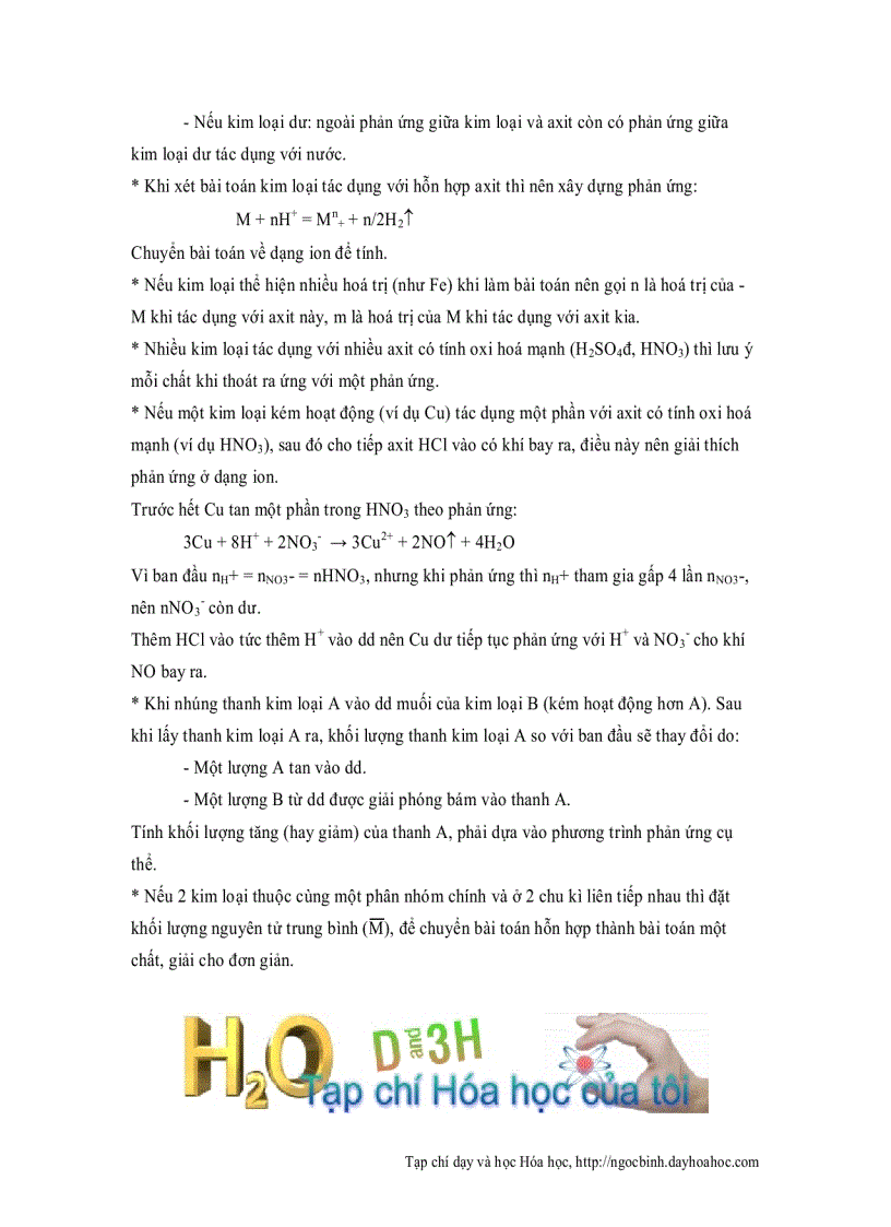 image for page Các Chú Ý Quan Trọng Khi Giải Toán Hoá Học pdf