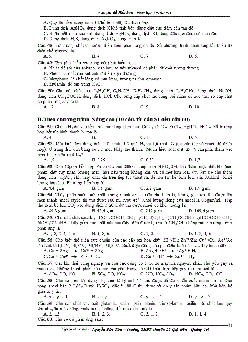 image for page Các chuyên đề ôn thi đại học cực hay