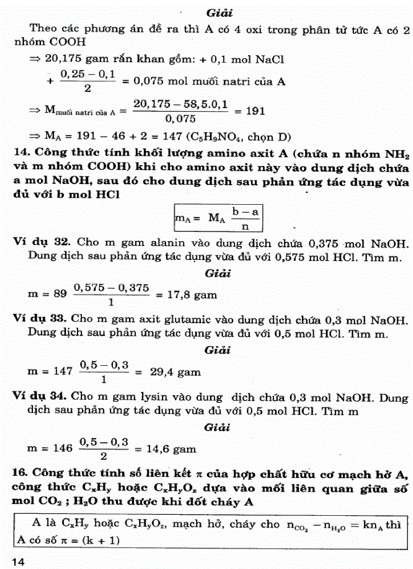 image for page Các công thức giải nhanh trắc nghiệm hóa học