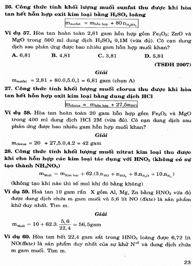 image for page Các công thức giải nhanh trắc nghiệm hóa học