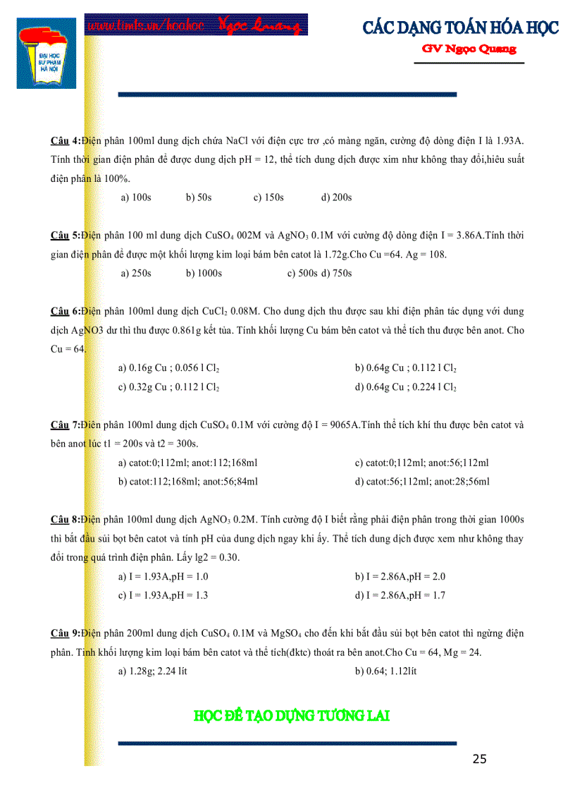 image for page Các dạng toán hóa học