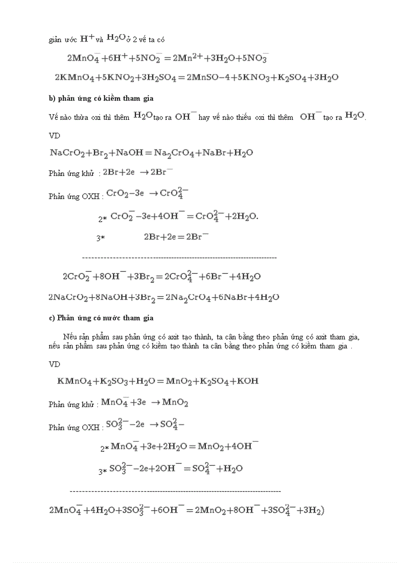 image for page Các phương pháp cân bằng hóa học