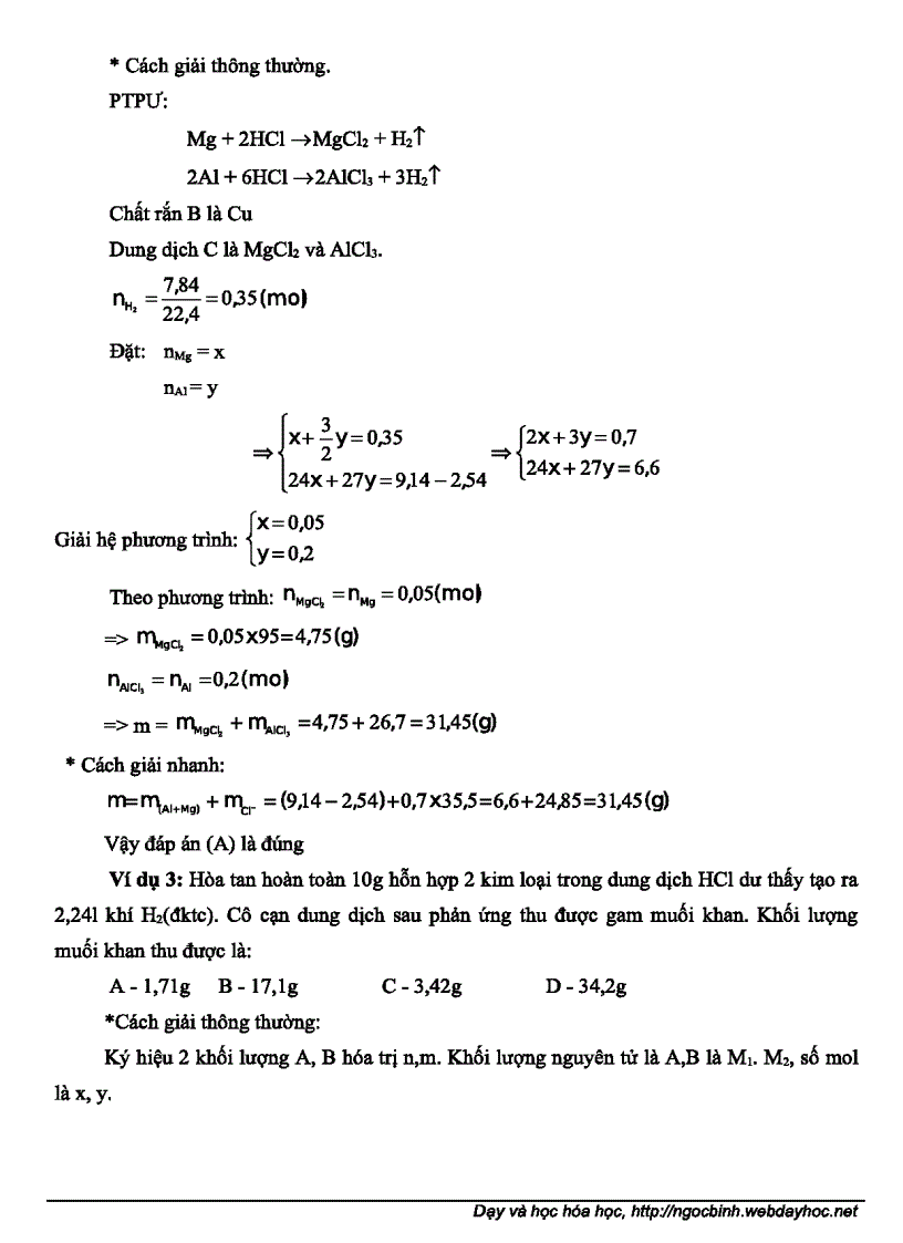 image for page Các phương pháp giúp giải nhanh bài tập hóa học