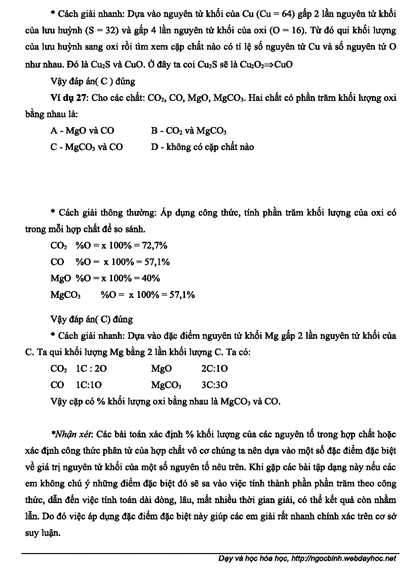 image for page Các phương pháp giúp giải nhanh bài tập hóa học