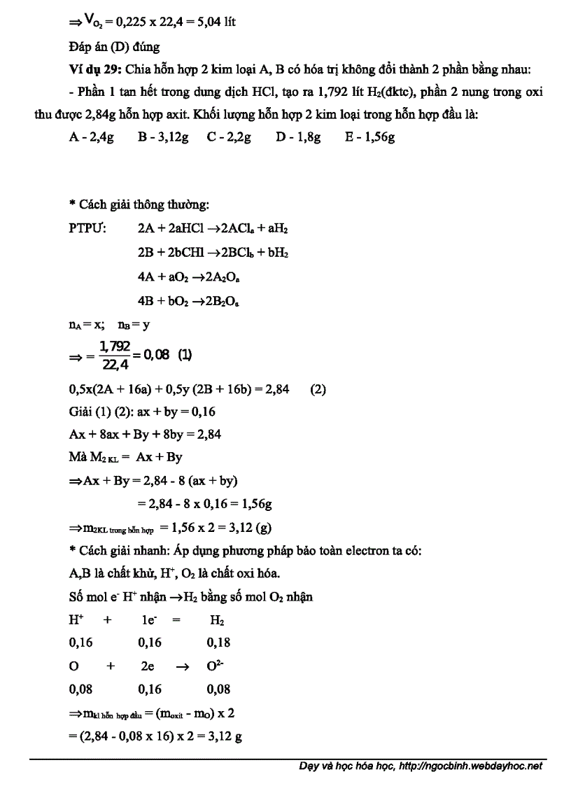image for page Các phương pháp giúp giải nhanh bài tập hóa học