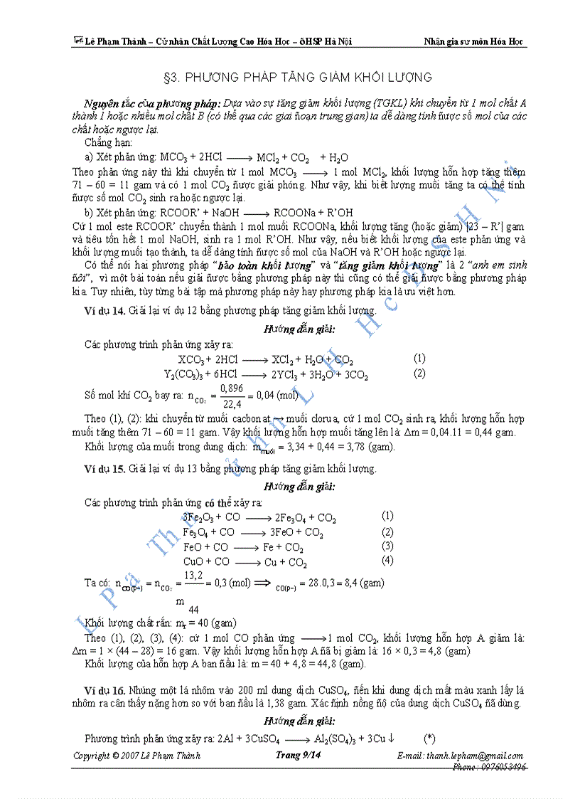 image for page Các phương pháp giúp giải nhanh các bài toán Hóa học