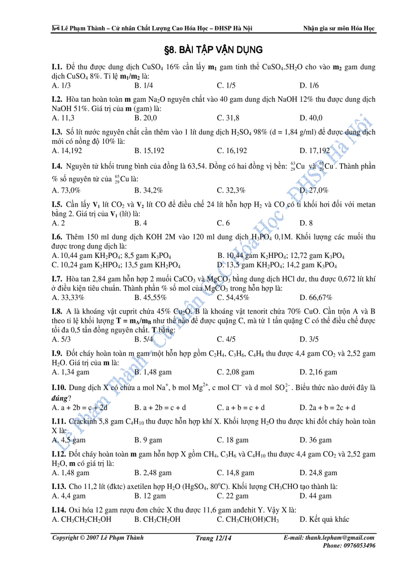 image for page Các phương pháp giúp giải nhanh các bài toán THPT
