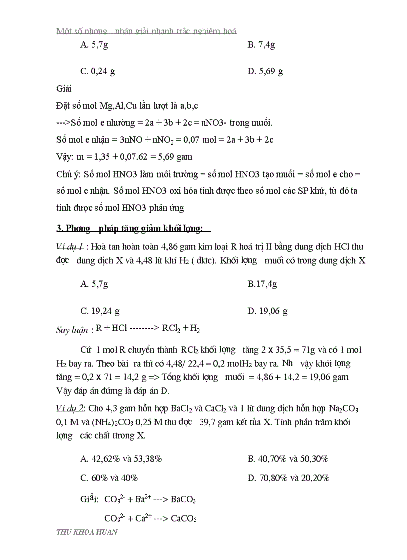 image for page Cac pp giai nhanh trac nghiem