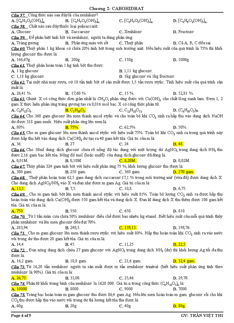 image for page Cacbohidrat 01 cơ bản