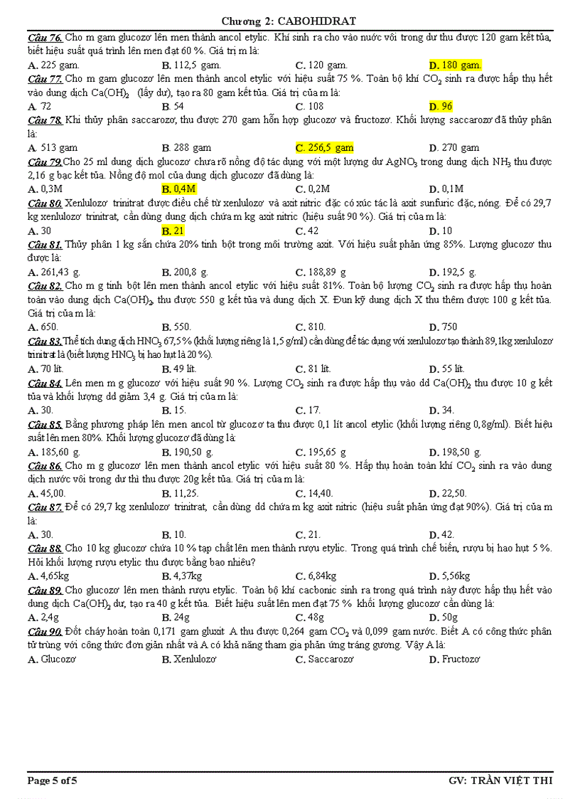 image for page Cacbohidrat 01 cơ bản