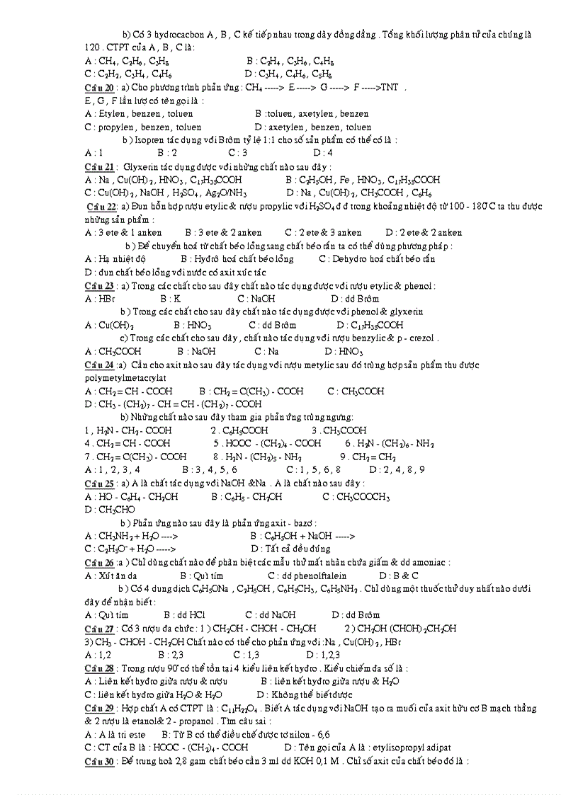 image for page Câu Hỏi Trắc Nghiệm Luyện Thi Đại Học Đề 5