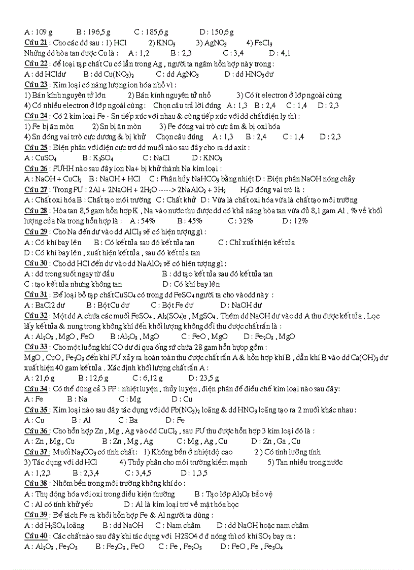 image for page Câu Hỏi Trắc Nghiệm Luyện Thi Tốt Nghiệp ĐÊ 10