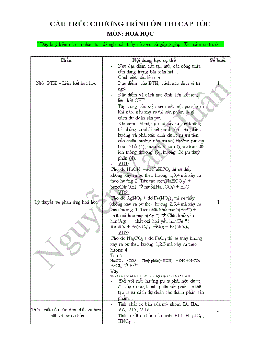 image for page Cấu trúc ctrình ôn thi cấp tốc