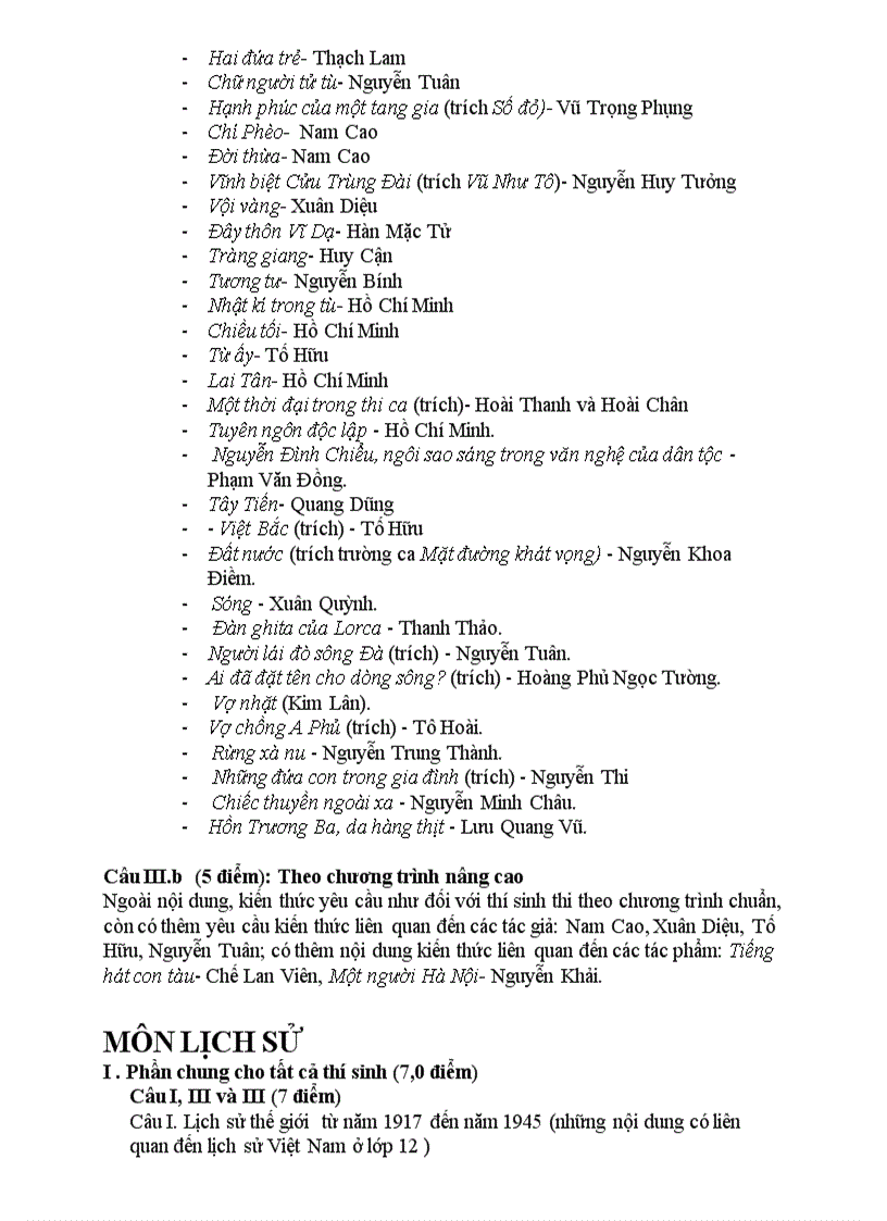 image for page Cấu trúc đề thi đại học 2009