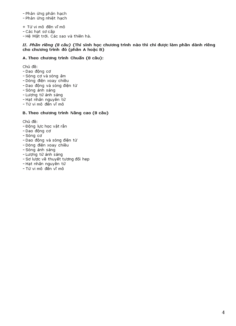 image for page Cấu trúc thi tn thpt 2009