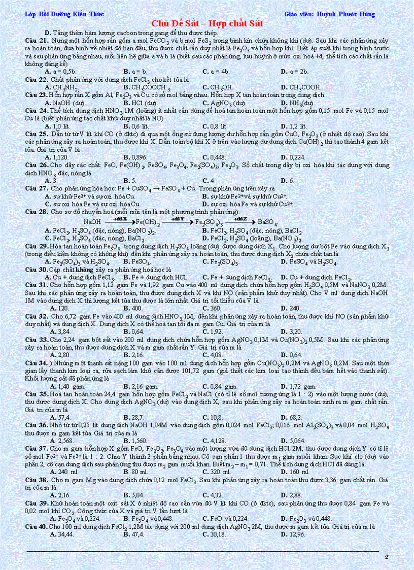 image for page Chuyen de on thi DH sat hay