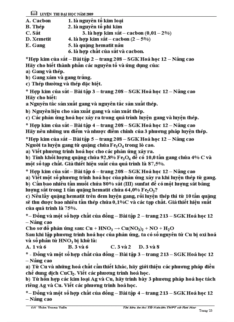 image for page CHUYÊN ĐỀ TN LTĐH Cr Fe Cu