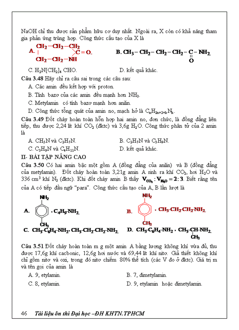 image for page Đề cương ôn thi hóa học 12