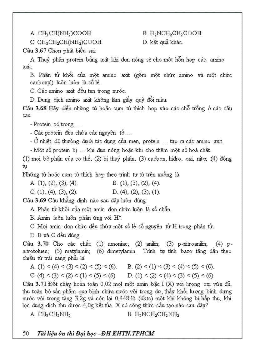 image for page Đề cương ôn thi hóa học 12