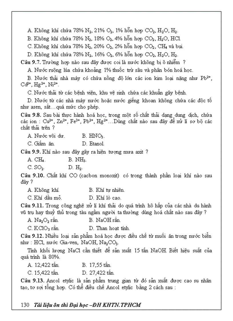 image for page Đề cương ôn thi hóa học 12