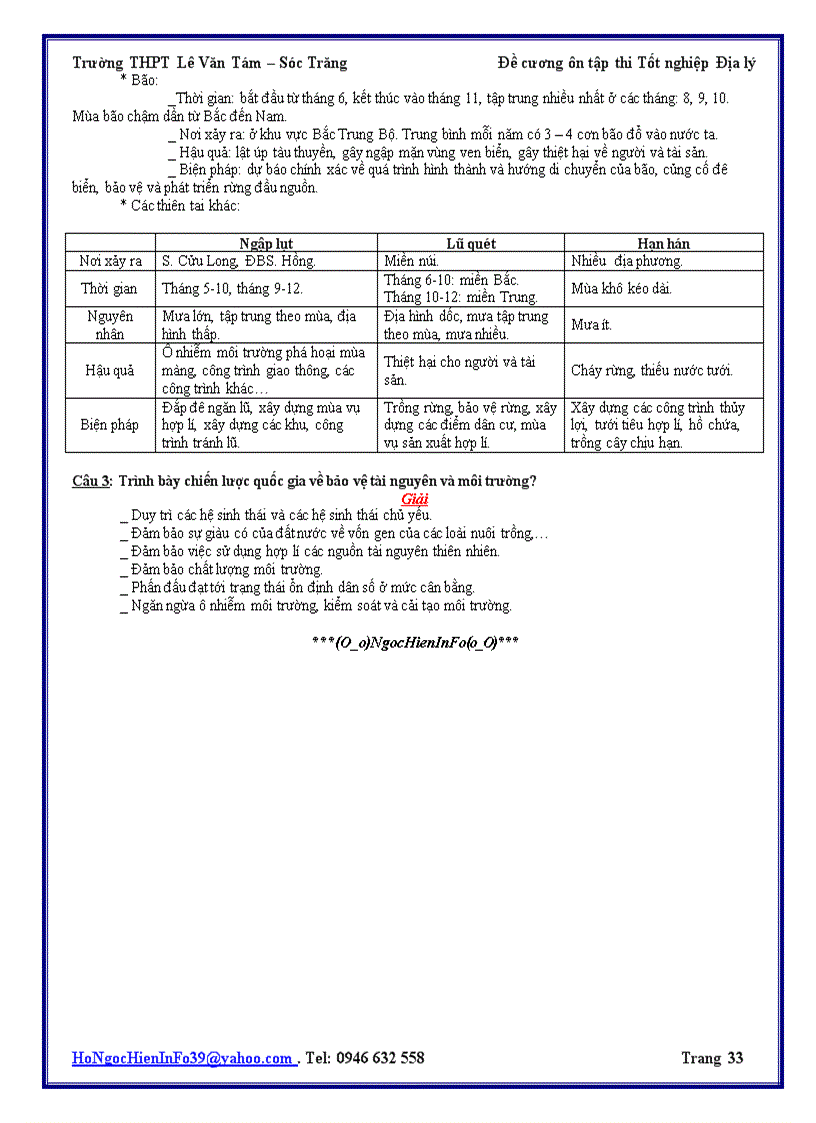 image for page Đề cương ôn thi TN 2009 2010 môn Địa