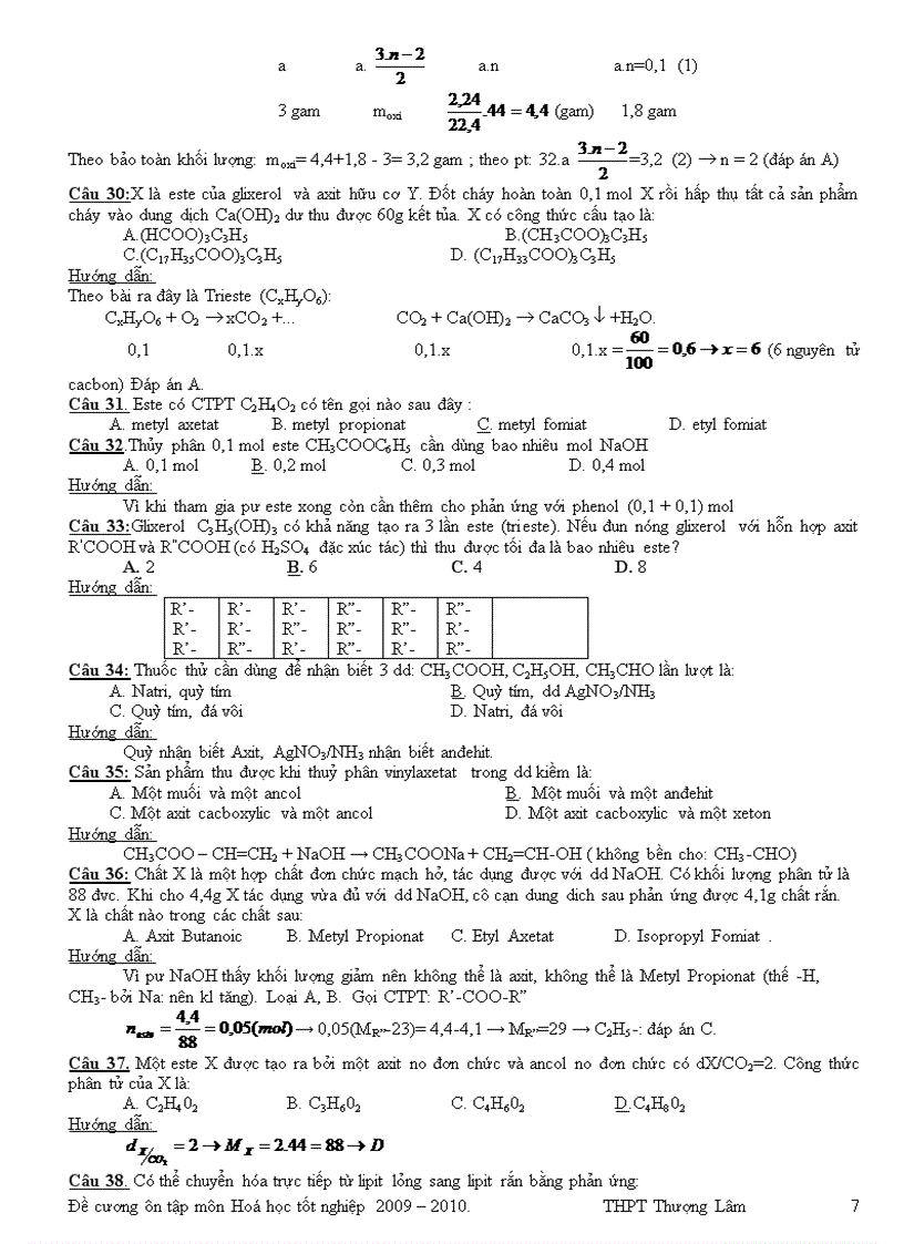 image for page Đề cương ôn thi Tốt nghiệp 2010