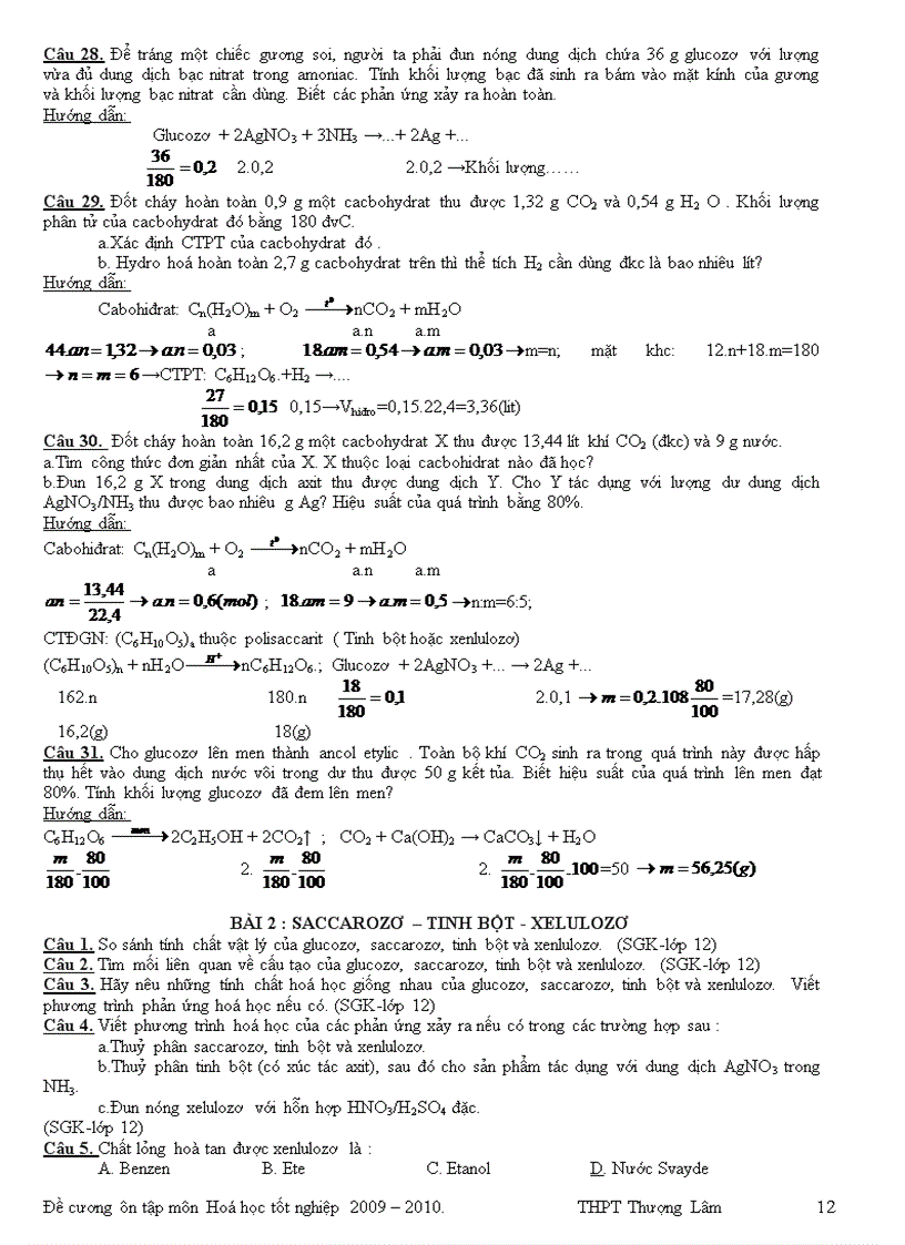 image for page Đề cương ôn thi Tốt nghiệp 2010