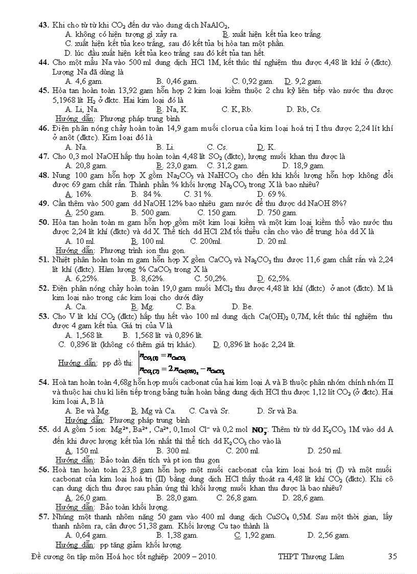 image for page Đề cương ôn thi Tốt nghiệp 2010