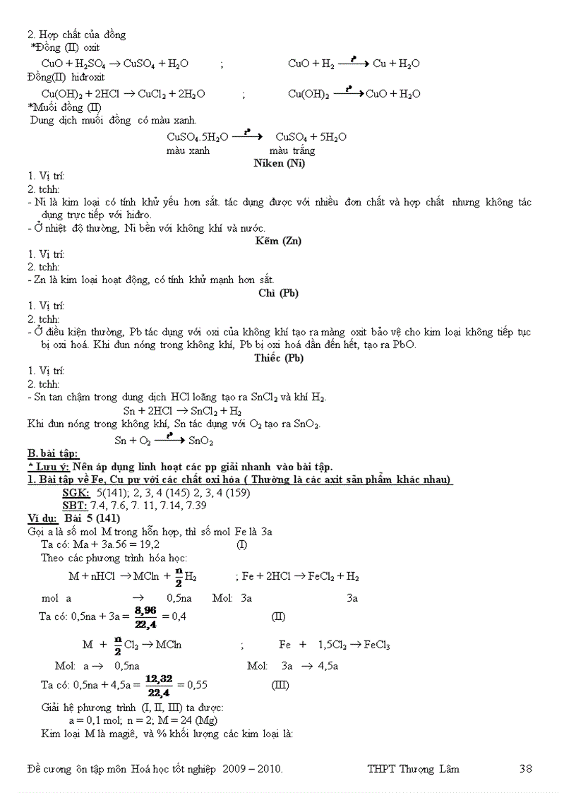 image for page Đề cương ôn thi Tốt nghiệp 2010