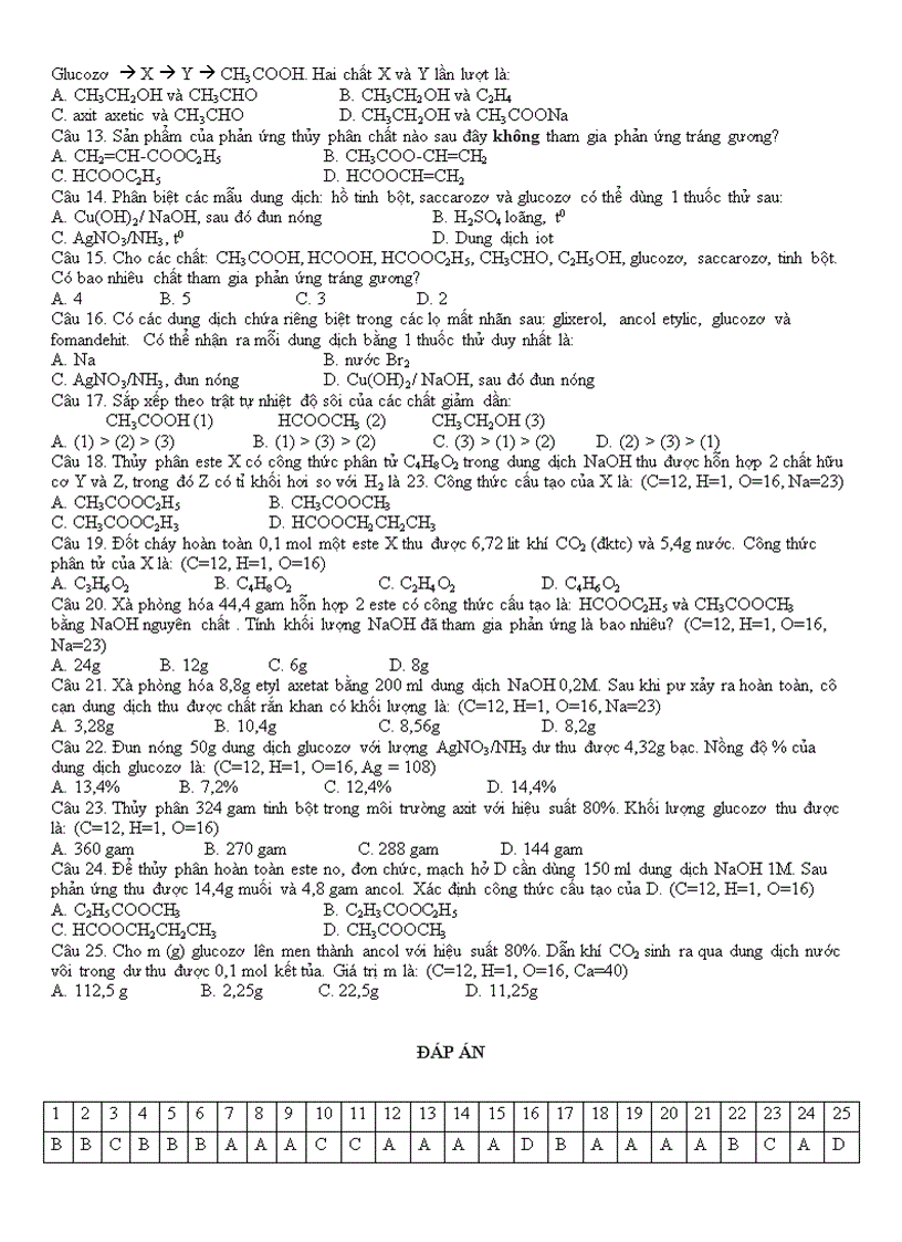 image for page Đề đa kiểm tra 1 tiết hoá 12 số 1