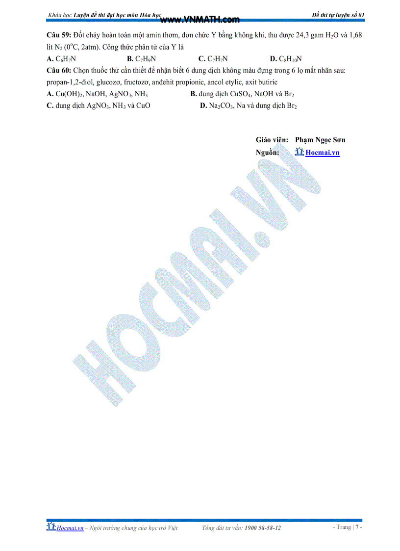 image for page De Hoa tu luyen thi DH 01