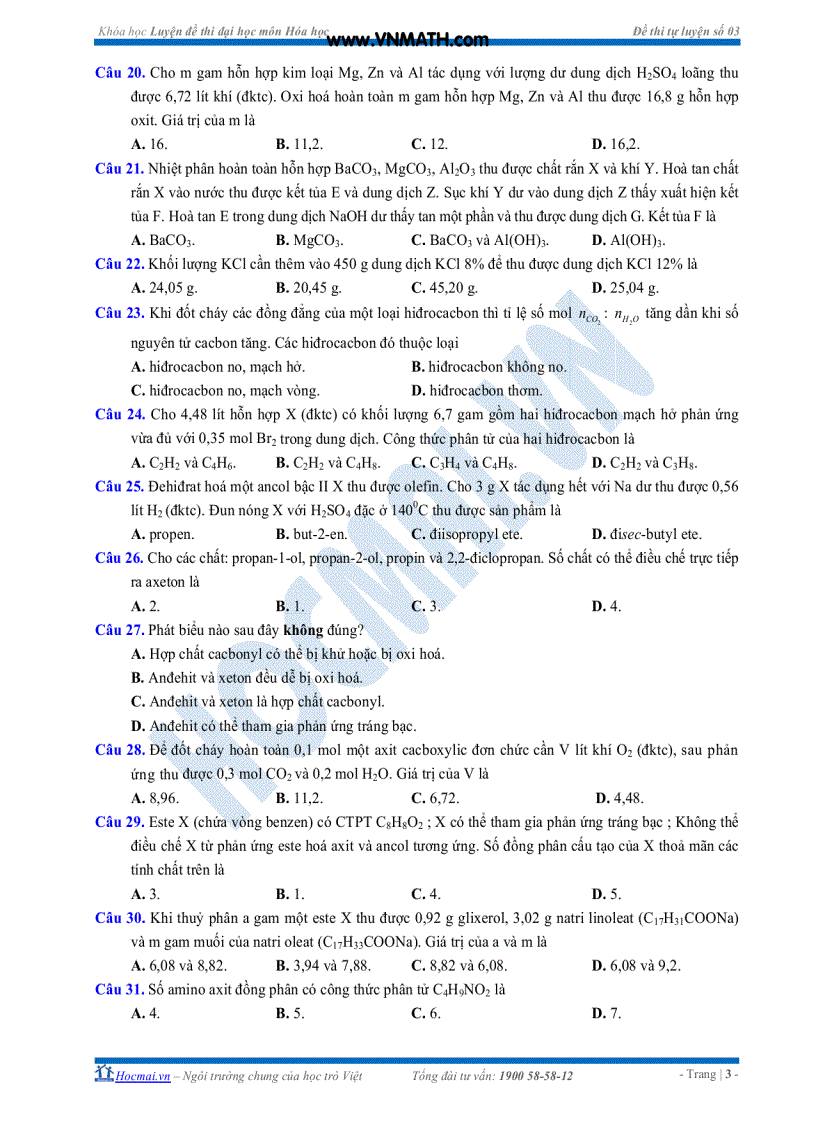 image for page De Hoa tu luyen thi DH 03