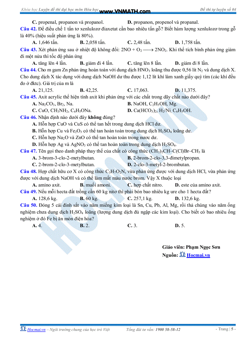 image for page De Hoa tu luyen thi DH 04