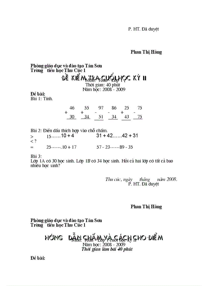 image for page De kiem tra lop 1