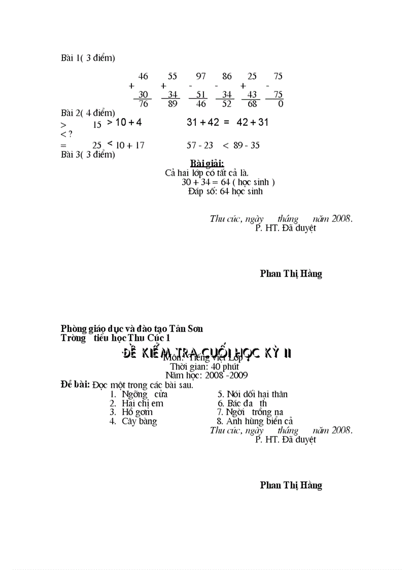 image for page De kiem tra lop 1