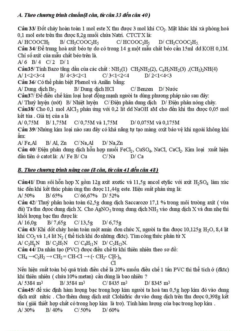 image for page Đề ôn thi Hóa TN 2010 số 15