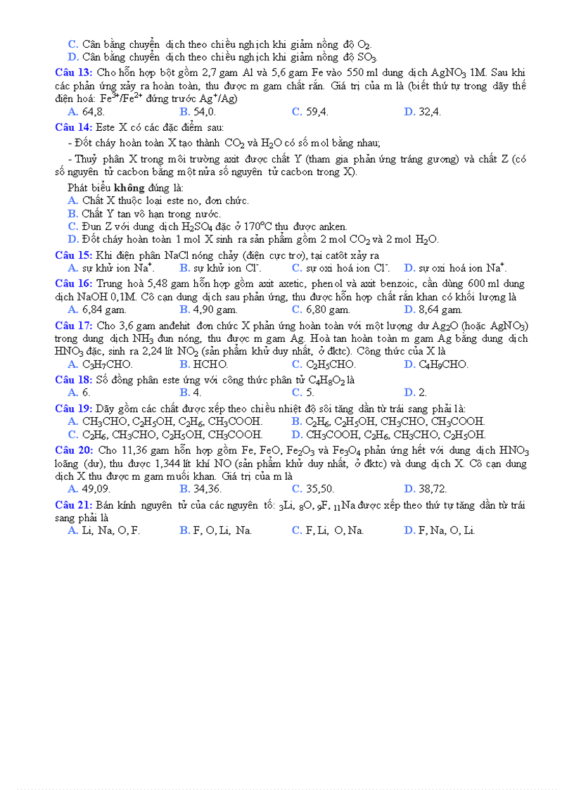 image for page Đề thi Đại học Hóa khối A B Cao đẳng 2007 và 2008 đáp án
