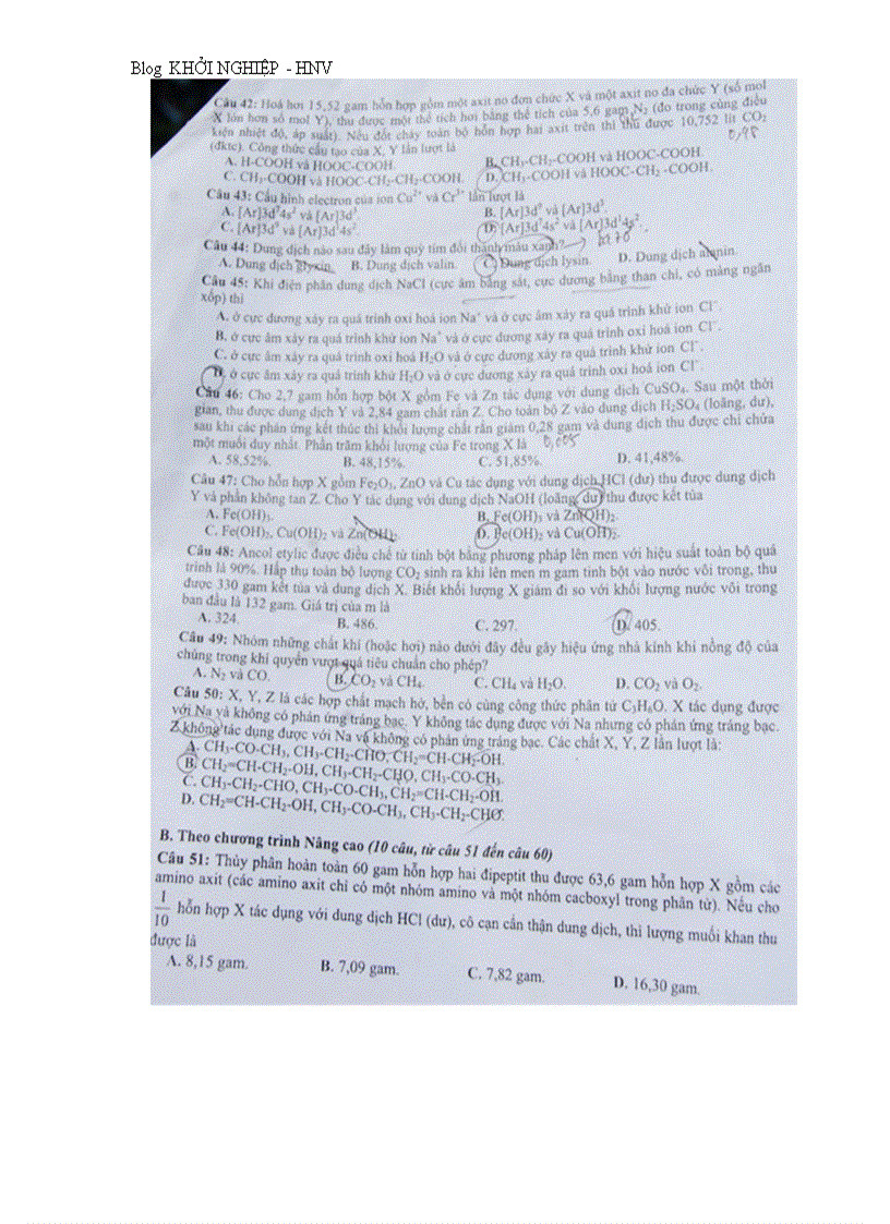 image for page Đề thi đh môn hóa khối a 2011