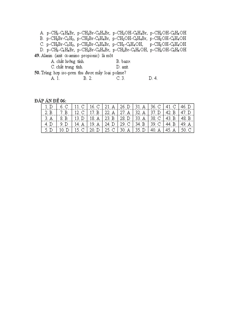 image for page Đề thi thử đh 2009 mã 06 đáp án