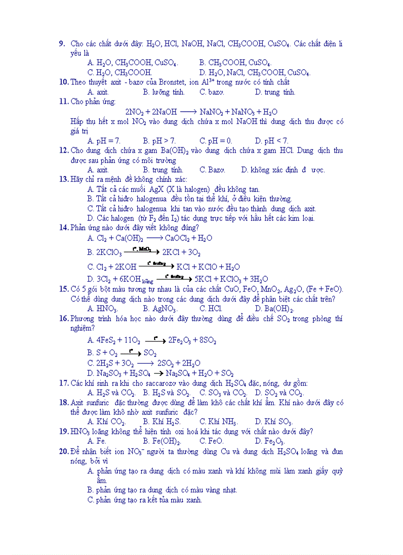 image for page Đề thi thử đh 2009 mã 11 đáp án