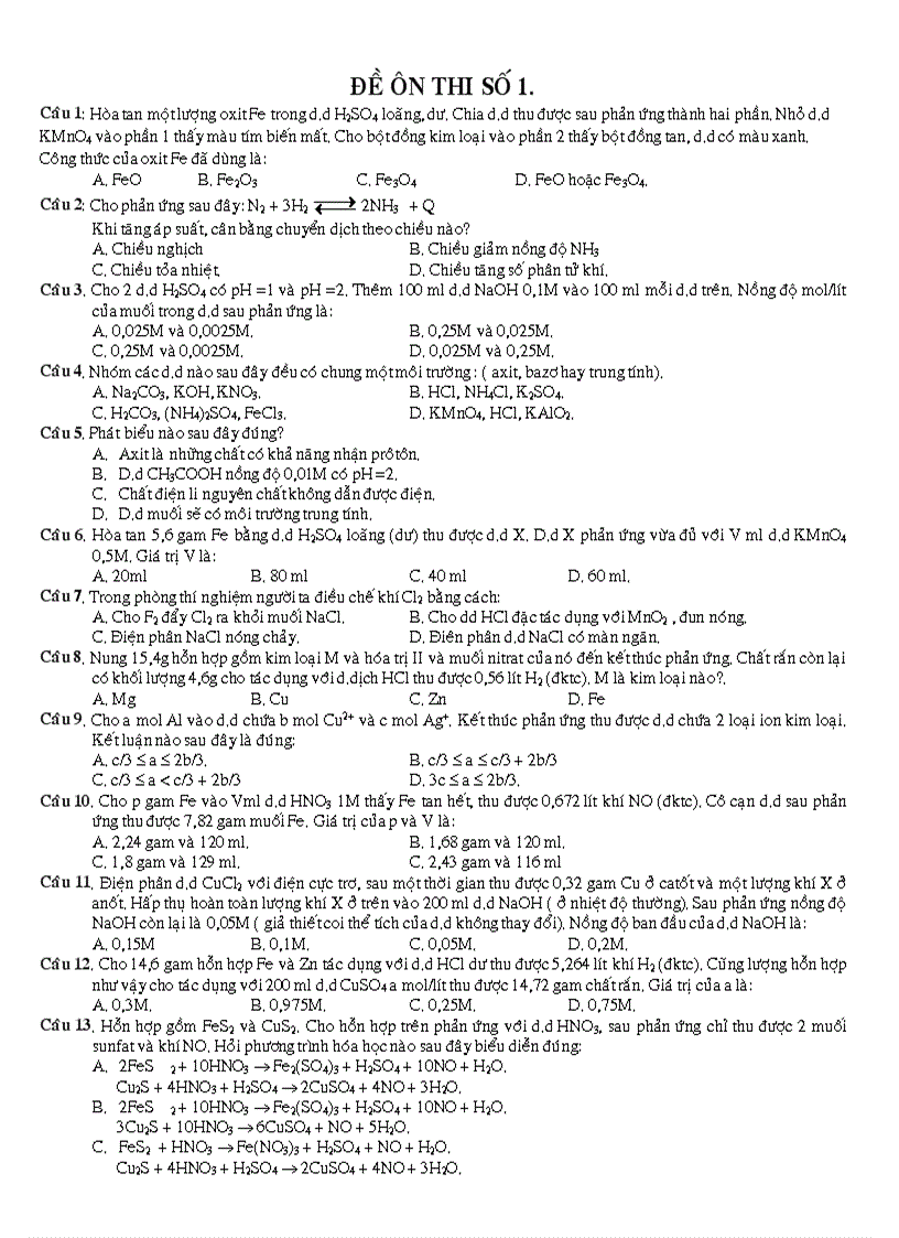 image for page Đề thi thử đh hóa 2011 số 4