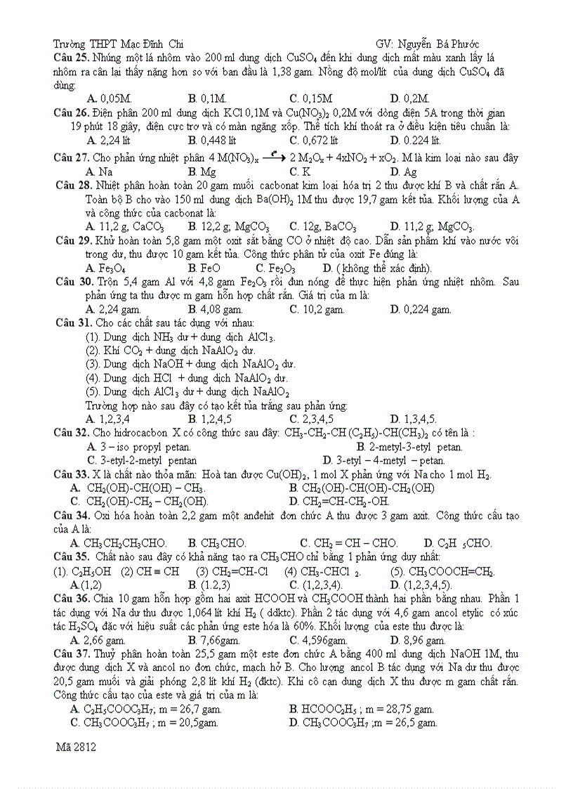 image for page Đề thi thử ĐH lần 2