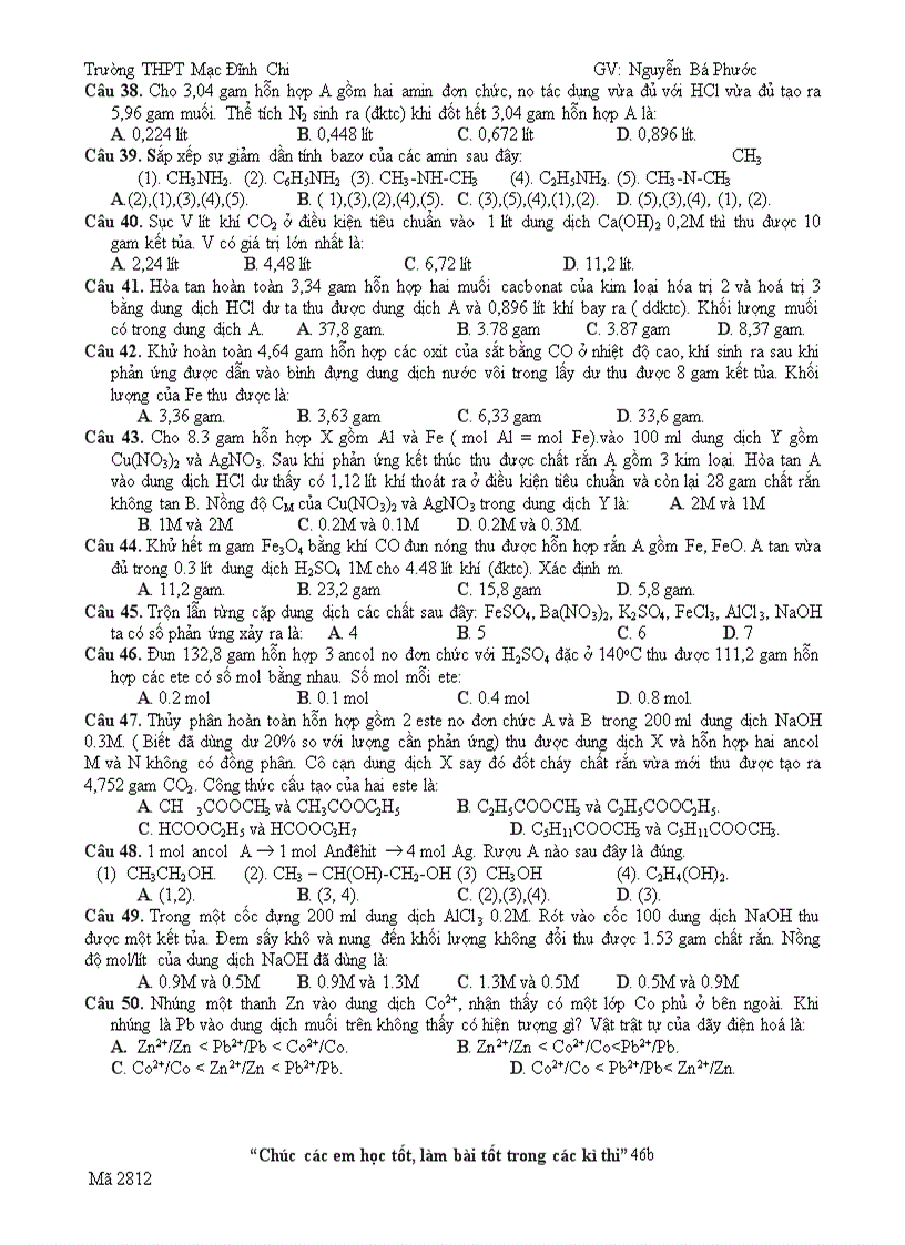 image for page Đề thi thử ĐH lần 2