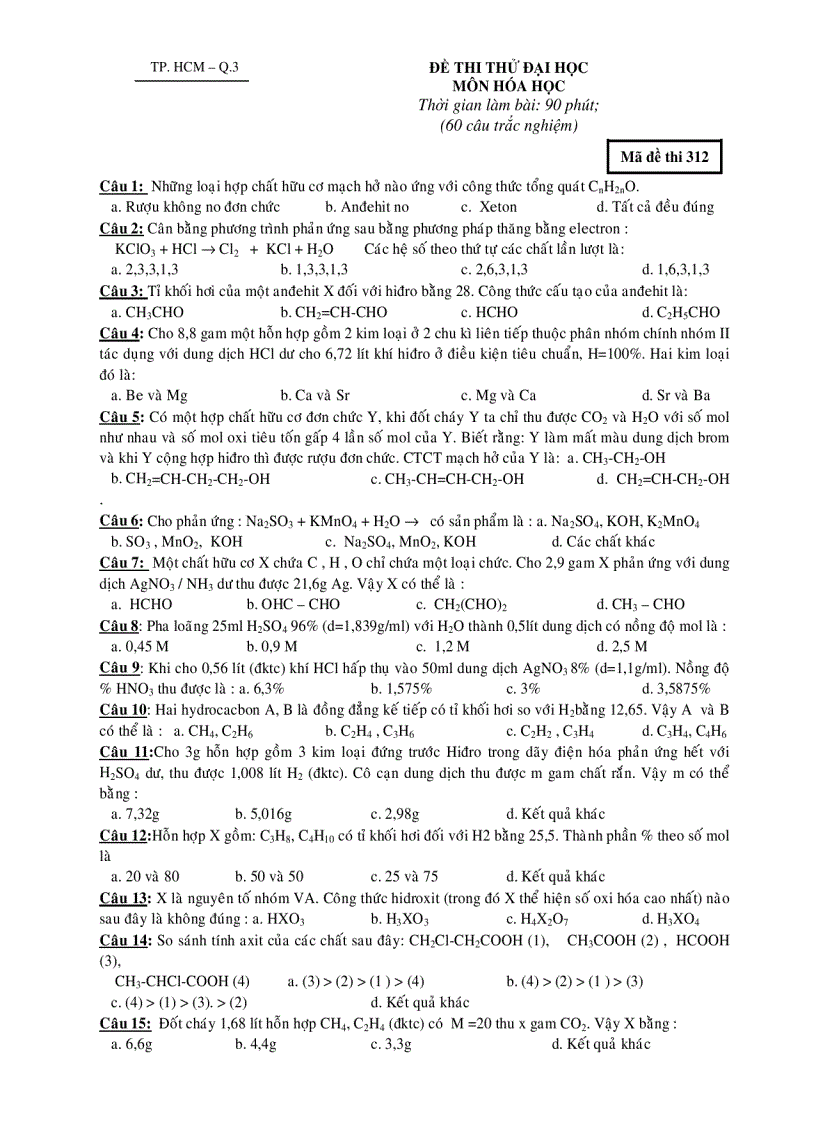 image for page Đề thi thử ĐH số 2