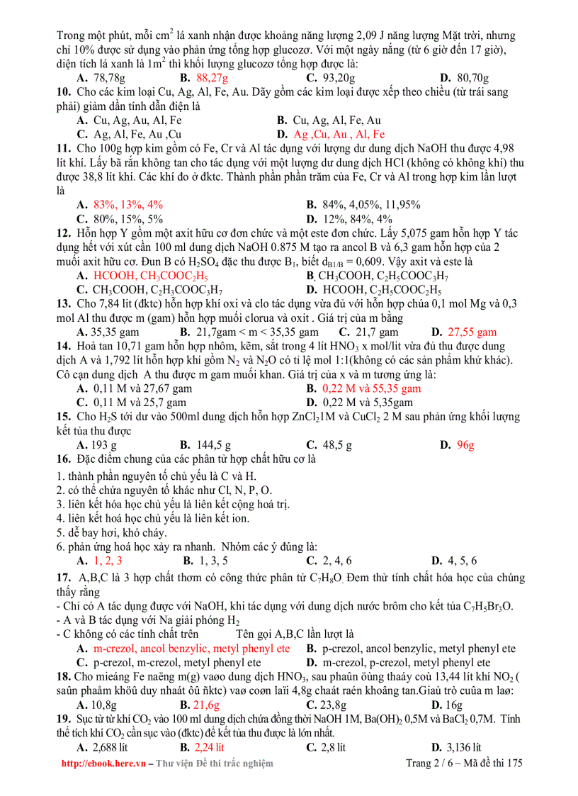 image for page Đề thi thử hóa học