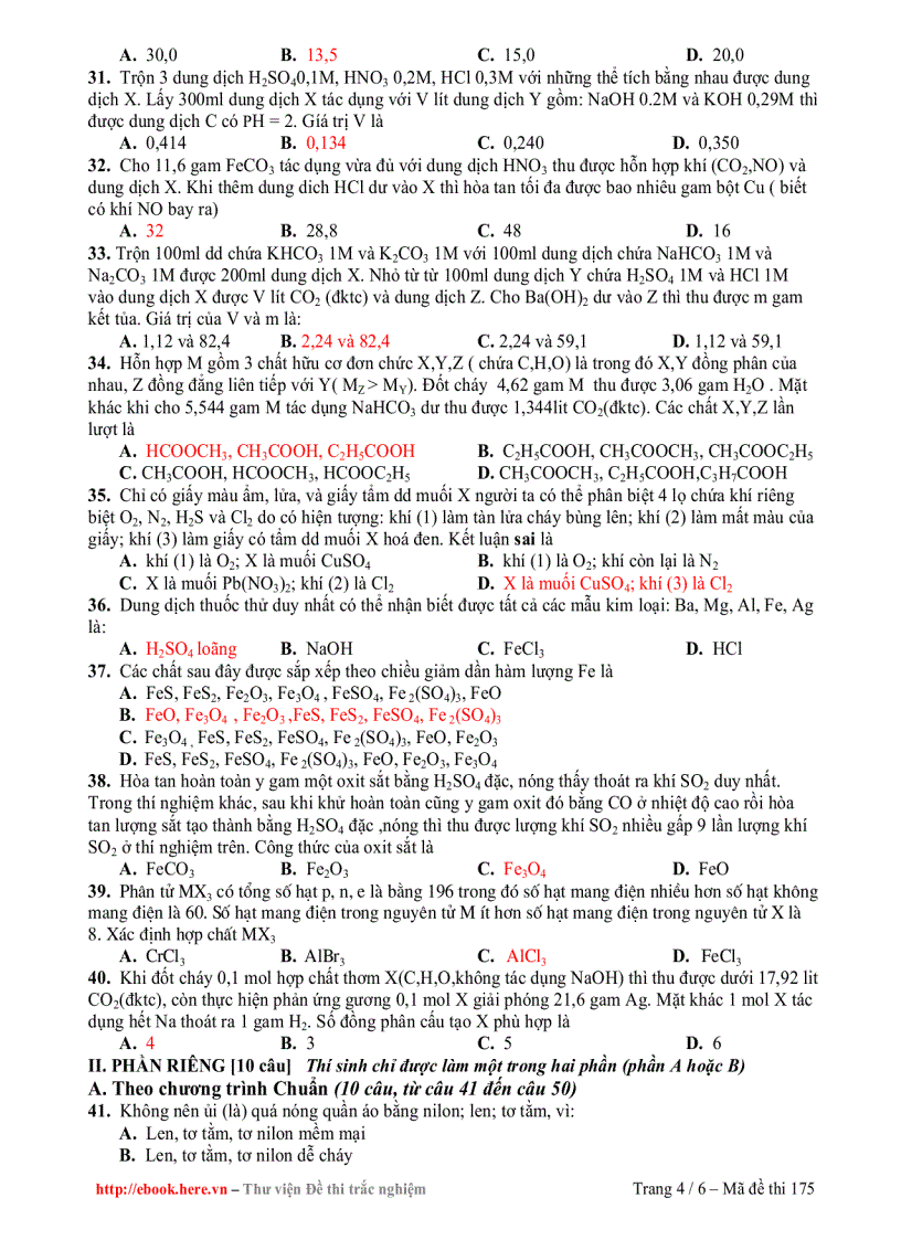 image for page Đề thi thử hóa học